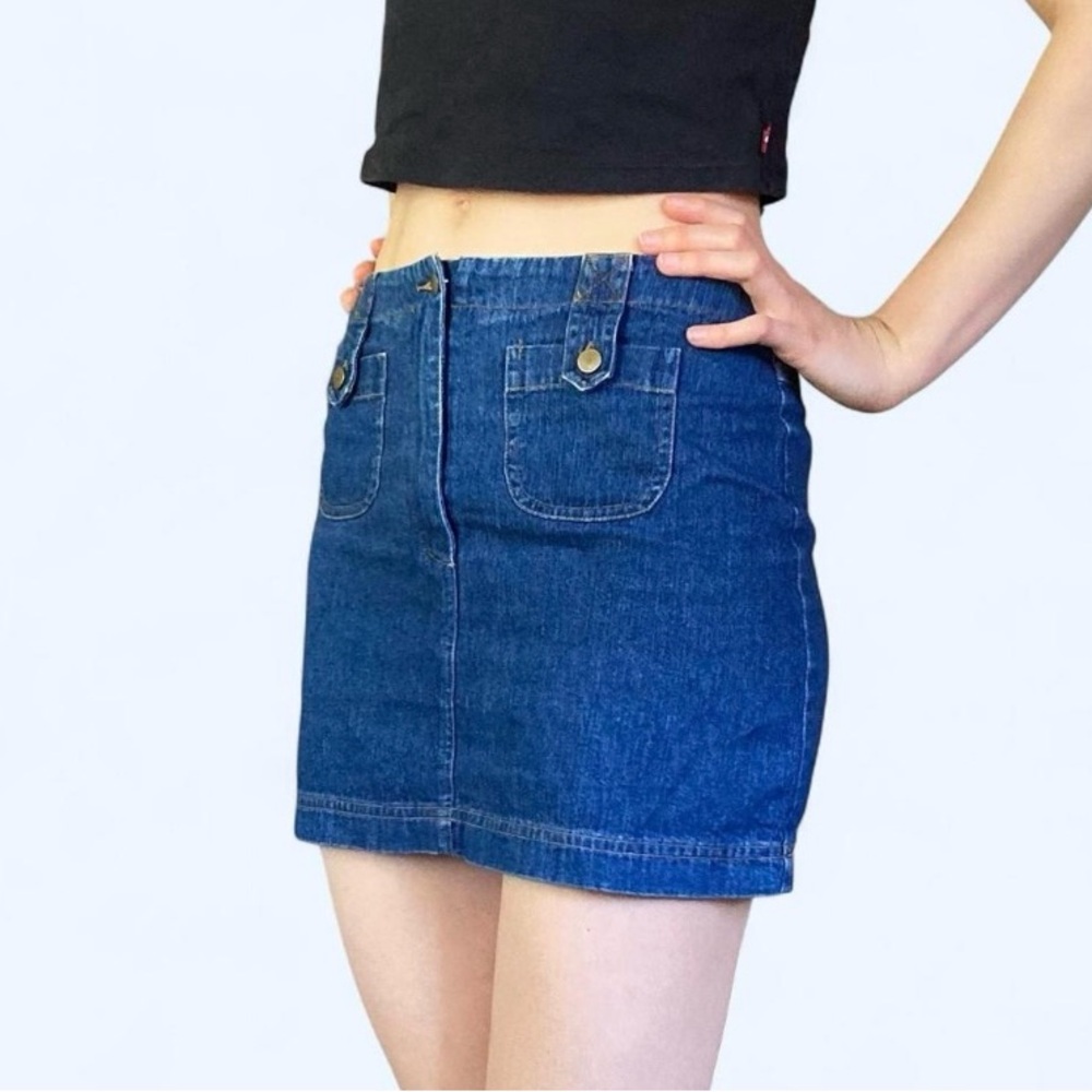 Blue Denim Mini Skirt